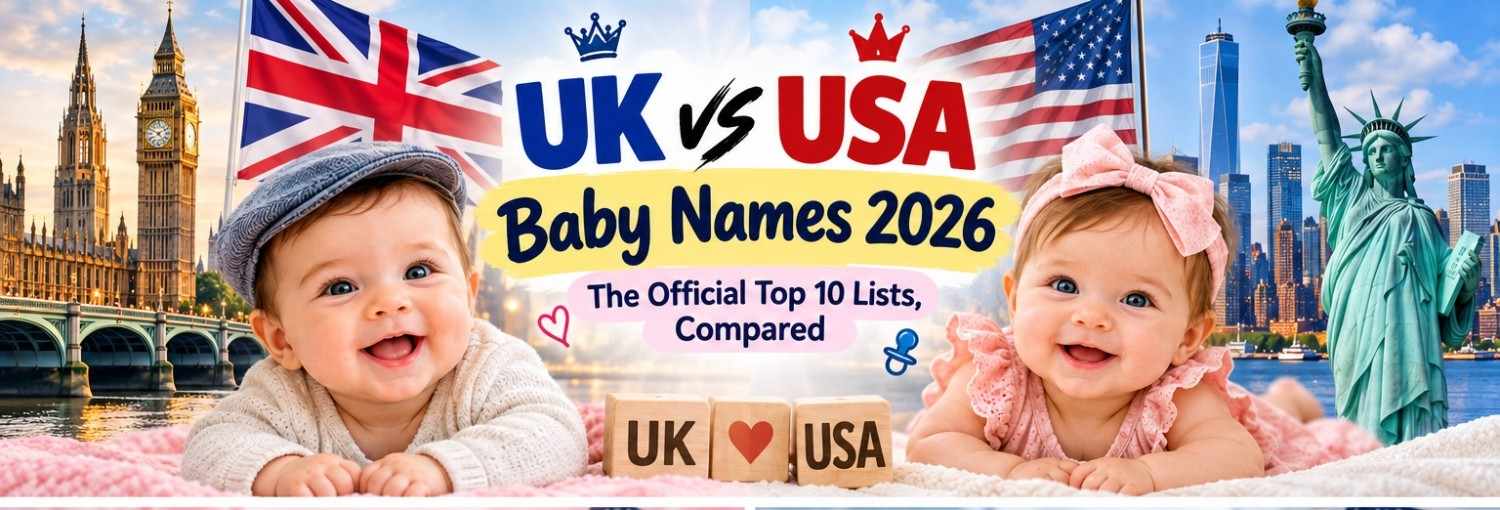 UK vs USA Baby Names 2026: Official Top 10 Lists Compared
