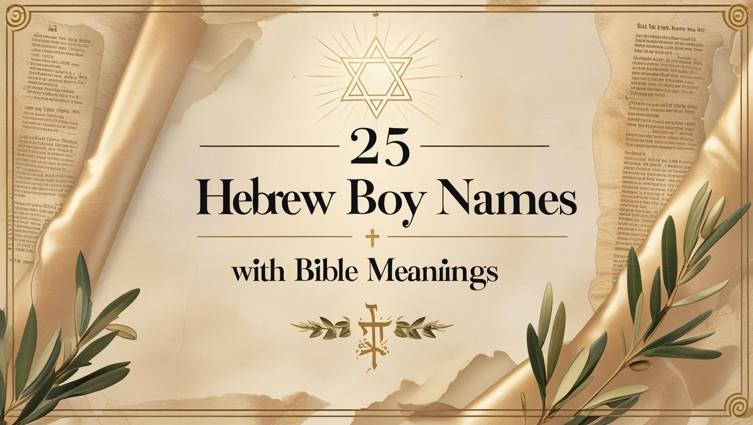 25 Beautiful Hebrew Boy Names with Bible Meanings