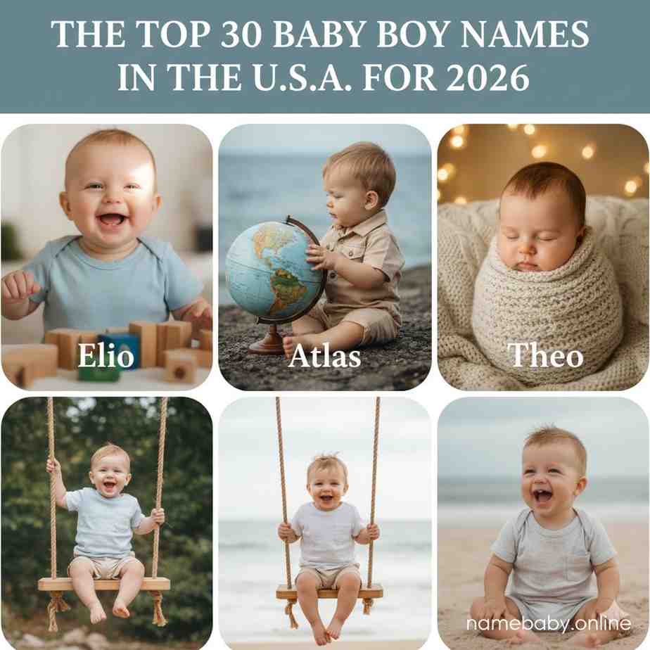 What are the top 30 baby boy names in America 2026?